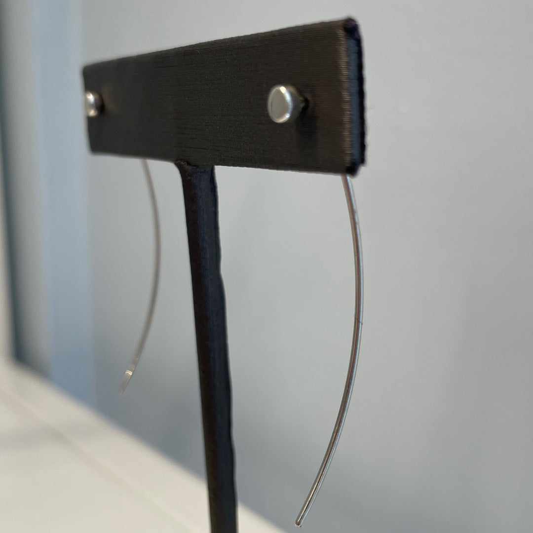 Piccoli Tiny Barrel Silver Ireland Pin Earrings