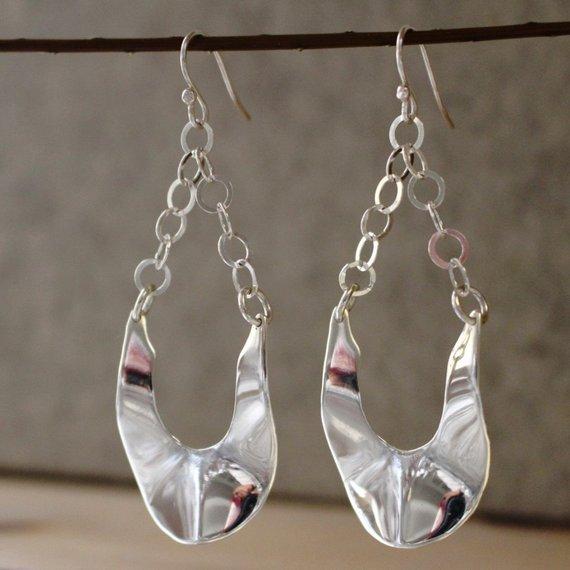 Saha - Lola Silver Earrings - Dangle Curated and designed by Emilio Sotelo Jewelry for Croi Kinsale Jewellery in Kinsale West Cork Ireland Europe. Find exceptional handmade silver and gold jewellery at affordable prices for birthday gifts and Christmas presents. Handcrafted Silver jewelry. Find the best affordable jewellery